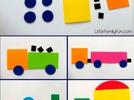 Transportes formados con figuras geométricas