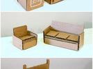 Muebles de juguete con cartón