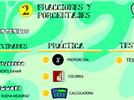 Resolución, mediante diferentes procedimientos, de problemas que impliquen la noción de porcentaje: aplicación de porcentajes, determinación, en casos sencillos, del porcentaje que representa una cantidad (10%, 20%, 50%, 75%); aplicación de porcentajes mayores que 100%